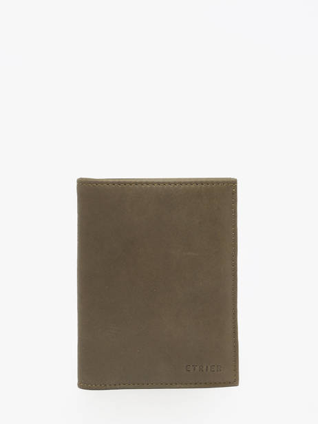Portefeuille Met Portemonnee Oil Leder Etrier Groen oil EOIL142